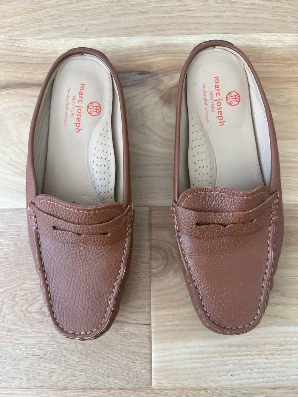 Marc Joseph New York Brighton Beach Brown Leather Slip-On Loafer Flats Women’s 9